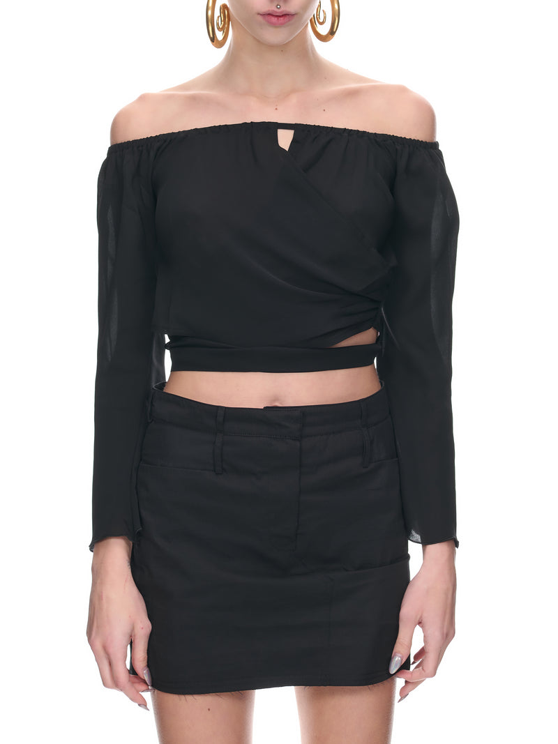 Off-Shoulder Top (SH41-1-BLACK)