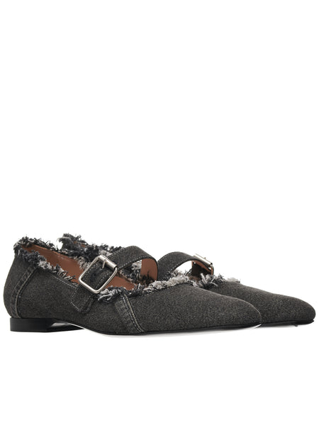 靴 STUDIO DOE V Flats Shoes スタジオドゥ studio doe ブイフラットパンプス レディース靴