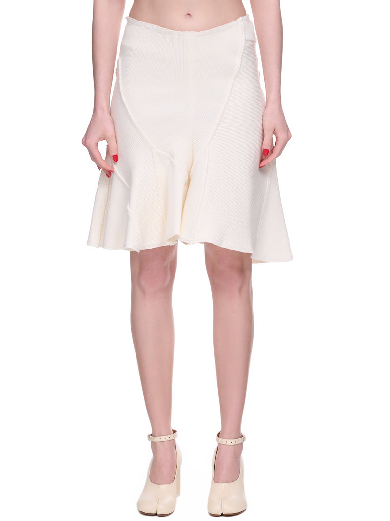 Rib Knit Skirt (SK02843105-0105-OFFWHITE)