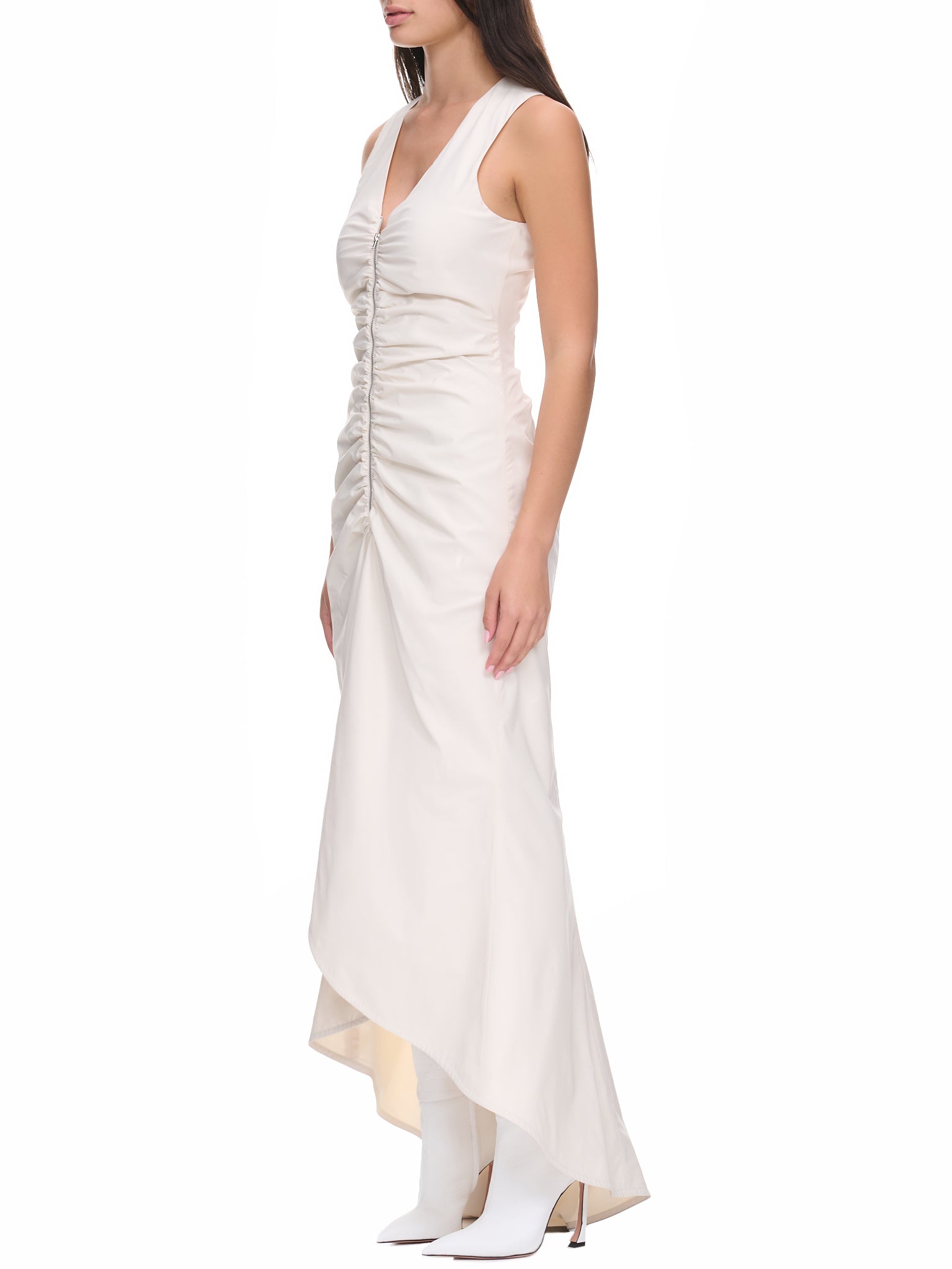 Ruched Dress (SS23D32-IVORY)