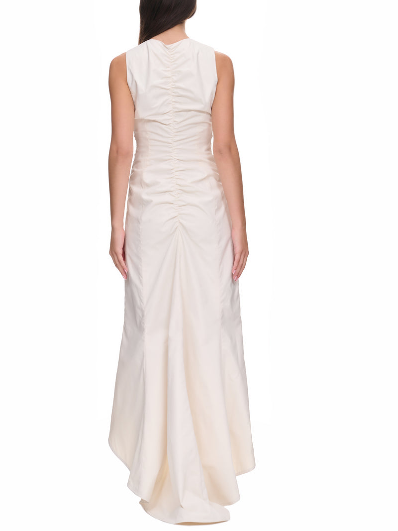 Ruched Dress (SS23D32-IVORY)
