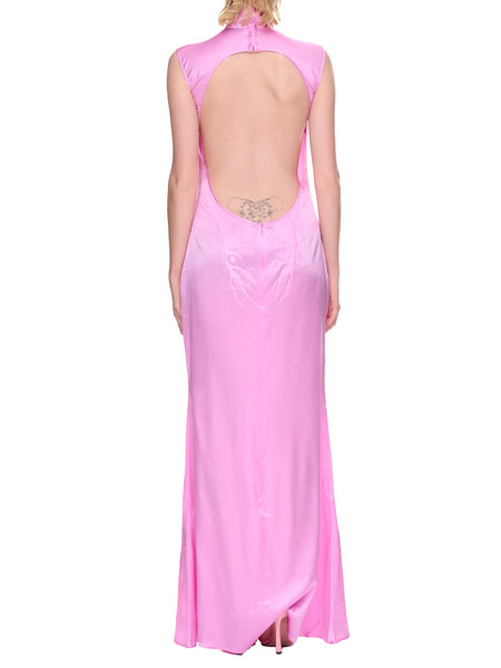ADRIANA HOT COUTURE | H.Lorenzo|Silk Tattoo Maxi Dress (STLD-SILK-TATTOO-PINK), S / PINK