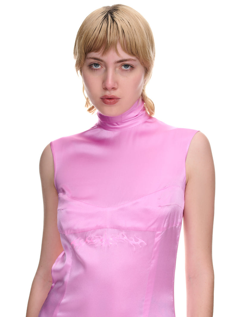 Silk Tattoo Maxi Dress (STLD-SILK-TATTOO-PINK)