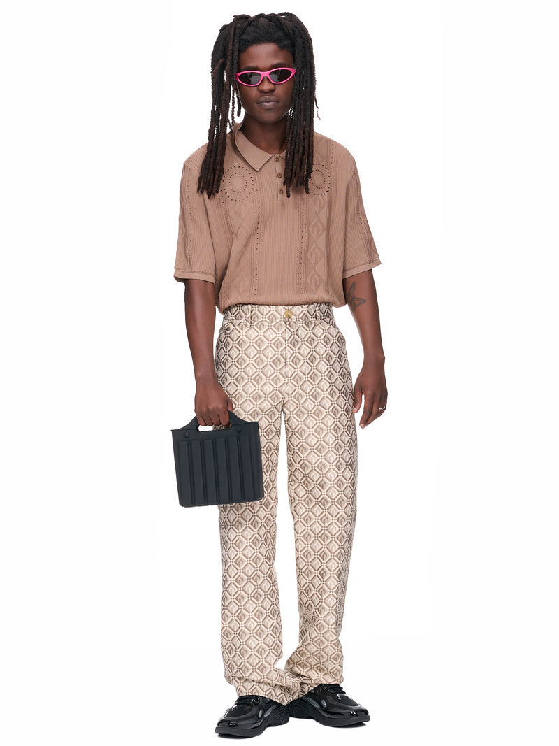 Moon Polo Knit Shirt (T167M-KNIVI035-BEIGE)