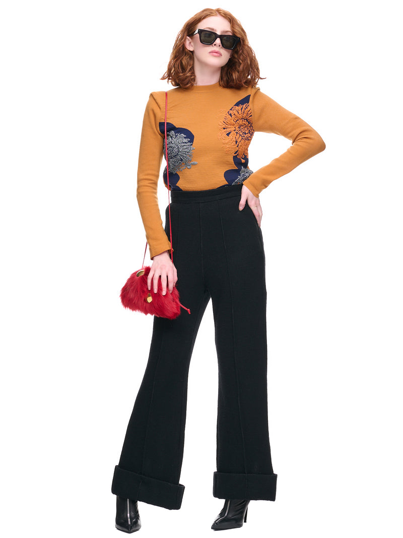 Lame Jacquard Knit Top (TA22-XN001-E-MUSTARD)