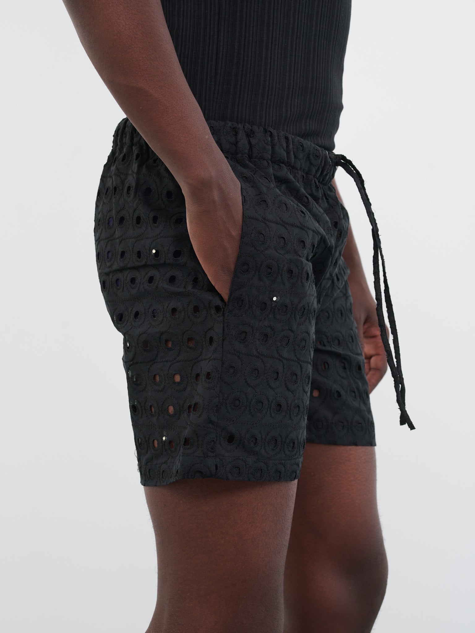 Lace Shorts (TJMSS23T02-BLACK)