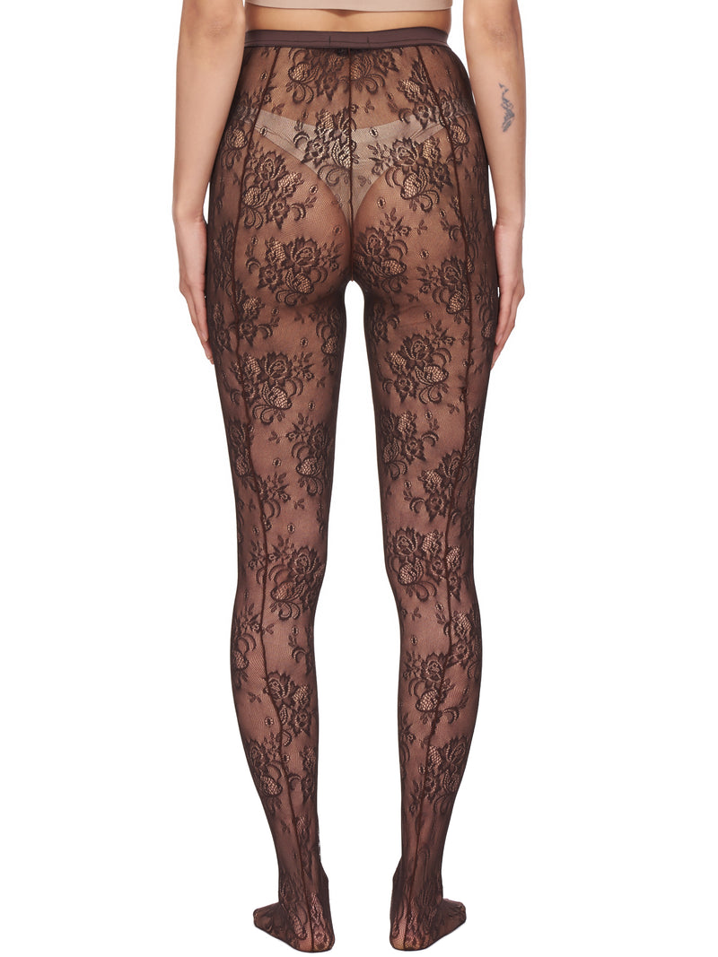Undercover Floral Jacquard Leggings | H. Lorenzo - back