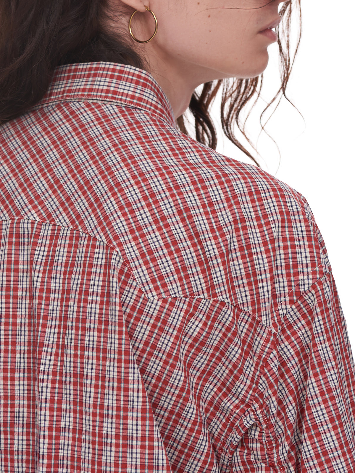 Undercover Plaid Top | H. Lorenzo - detail 