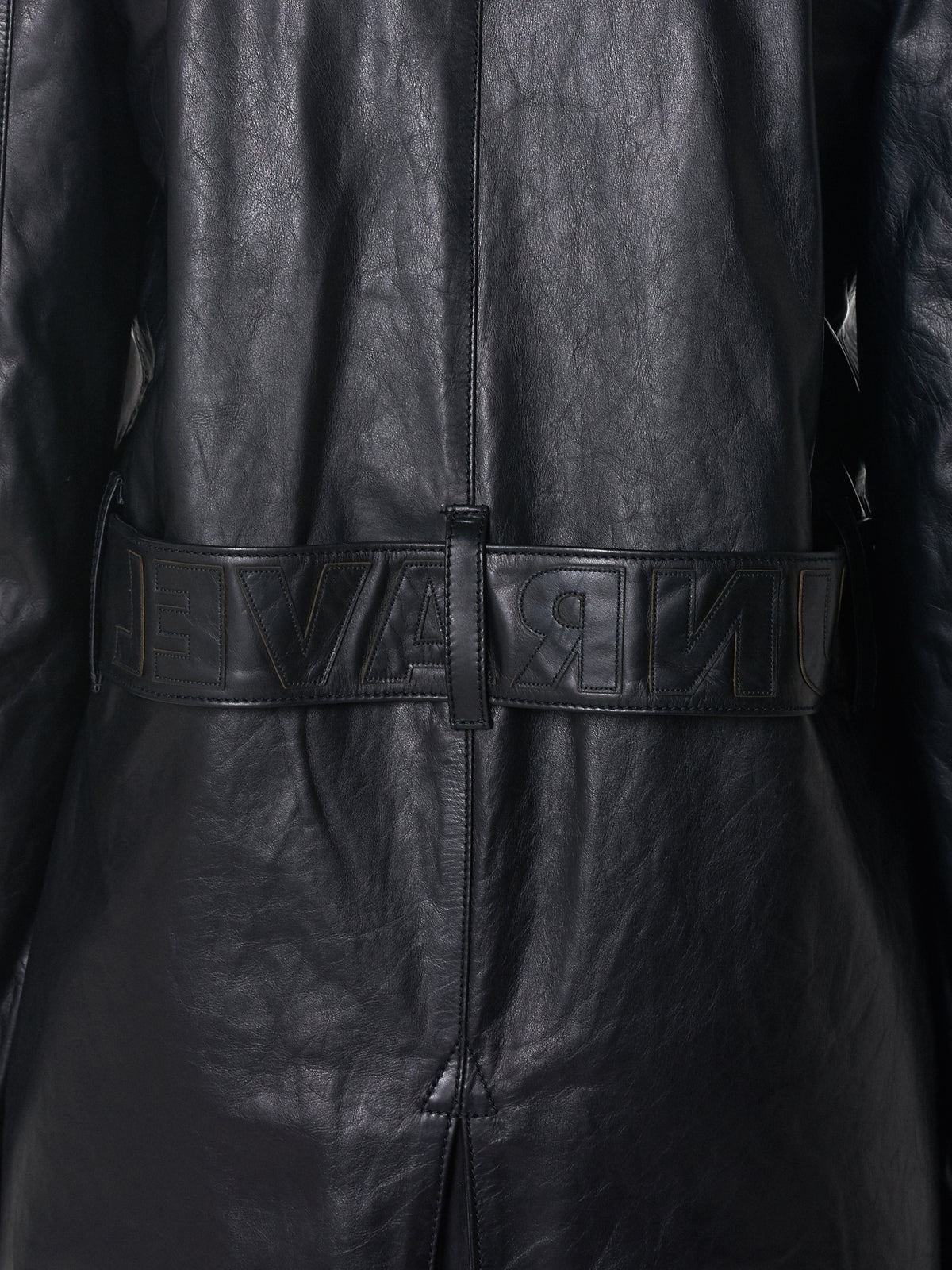 Unravel Leather Coat - Hlorenzo Detail 2