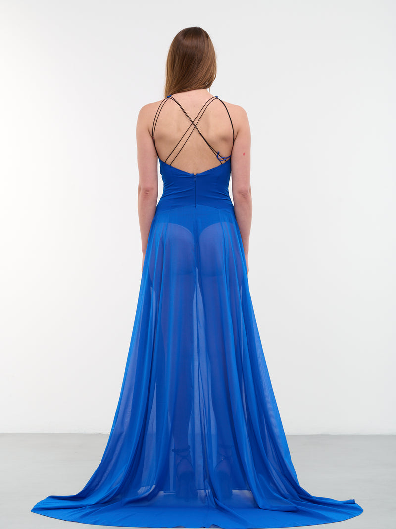 Fluid Maxi Dress (VEWW50001C-421-MEDIUM-BLUE)