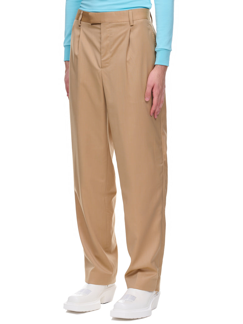 Tonal One-Pleat Tailored Pants (VL14PA200S-SALTY-CARAMEL)
