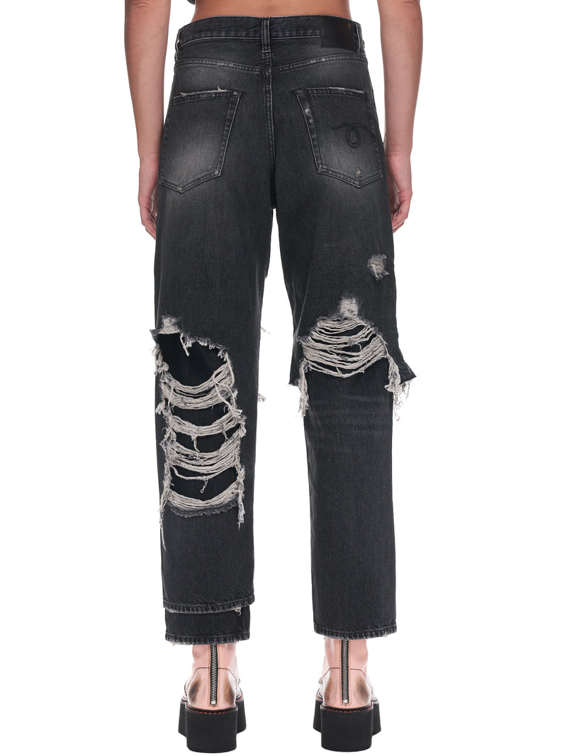 Double Layered Jean (WD050-D014J-BLACK)