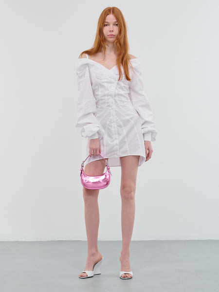 ワンピース Vienna Volume Sleeve Shirt Dress(white/M Vienna Volume Sleeve Shirt Dress