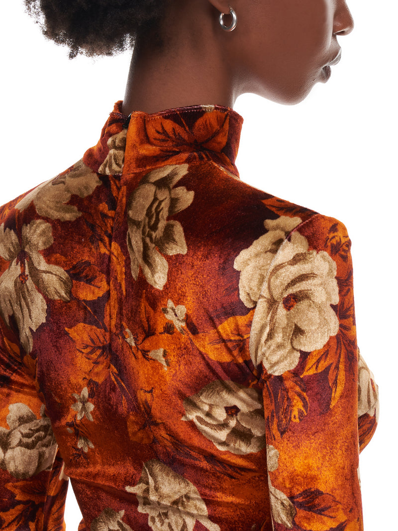 Mock Top (WT080W-PSV-CRIMSON-FLOWERS)