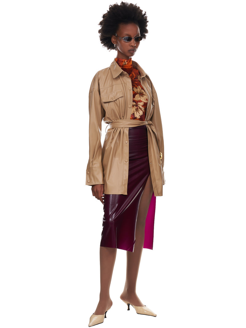 Mock Top (WT080W-PSV-CRIMSON-FLOWERS)