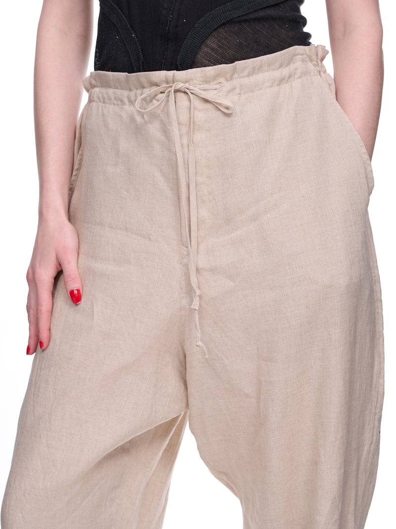 Layered Tulle Trousers (YI-P03-829-OFF-WHITE)