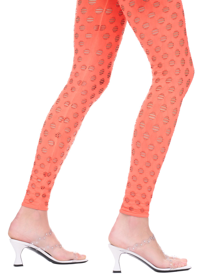 Perforated Leggings (YS304-CARROT)