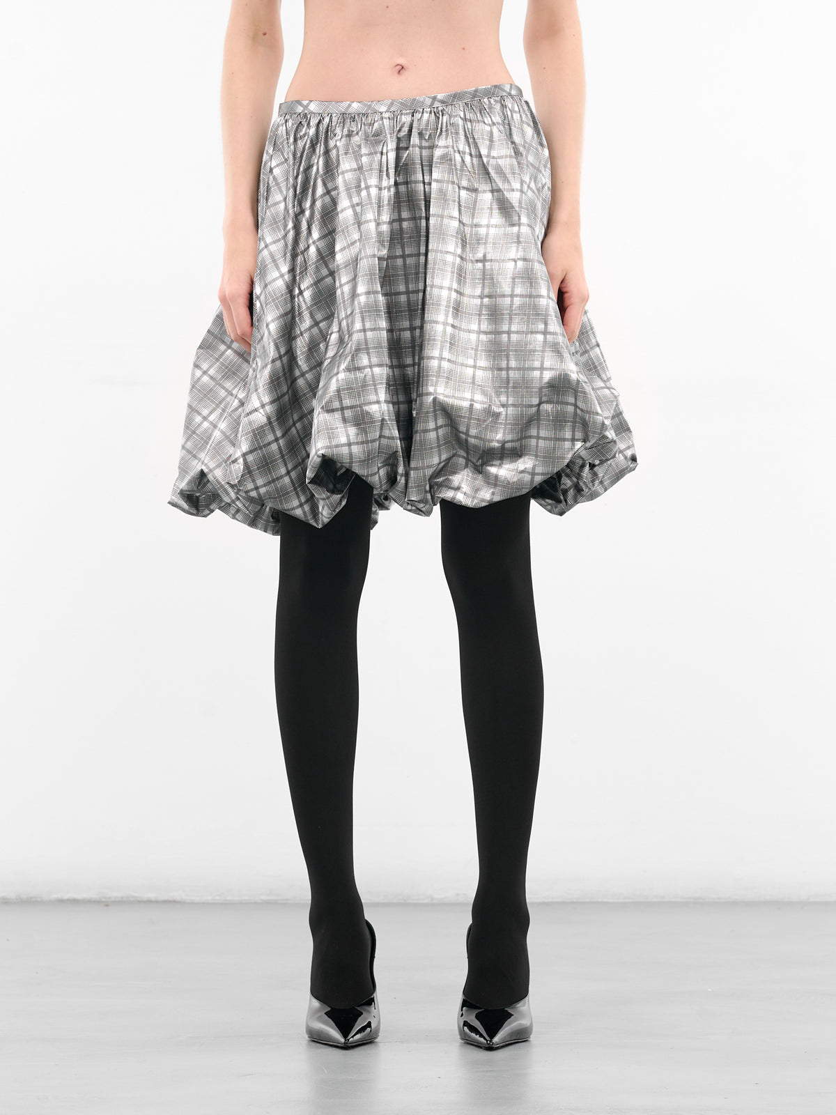 Reflective Check Melo Puff Skirt (0023-REFLECTIVE-CHECK)
