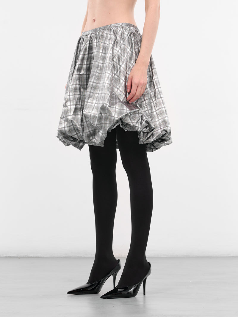 Reflective Check Melo Puff Skirt (0023-REFLECTIVE-CHECK)