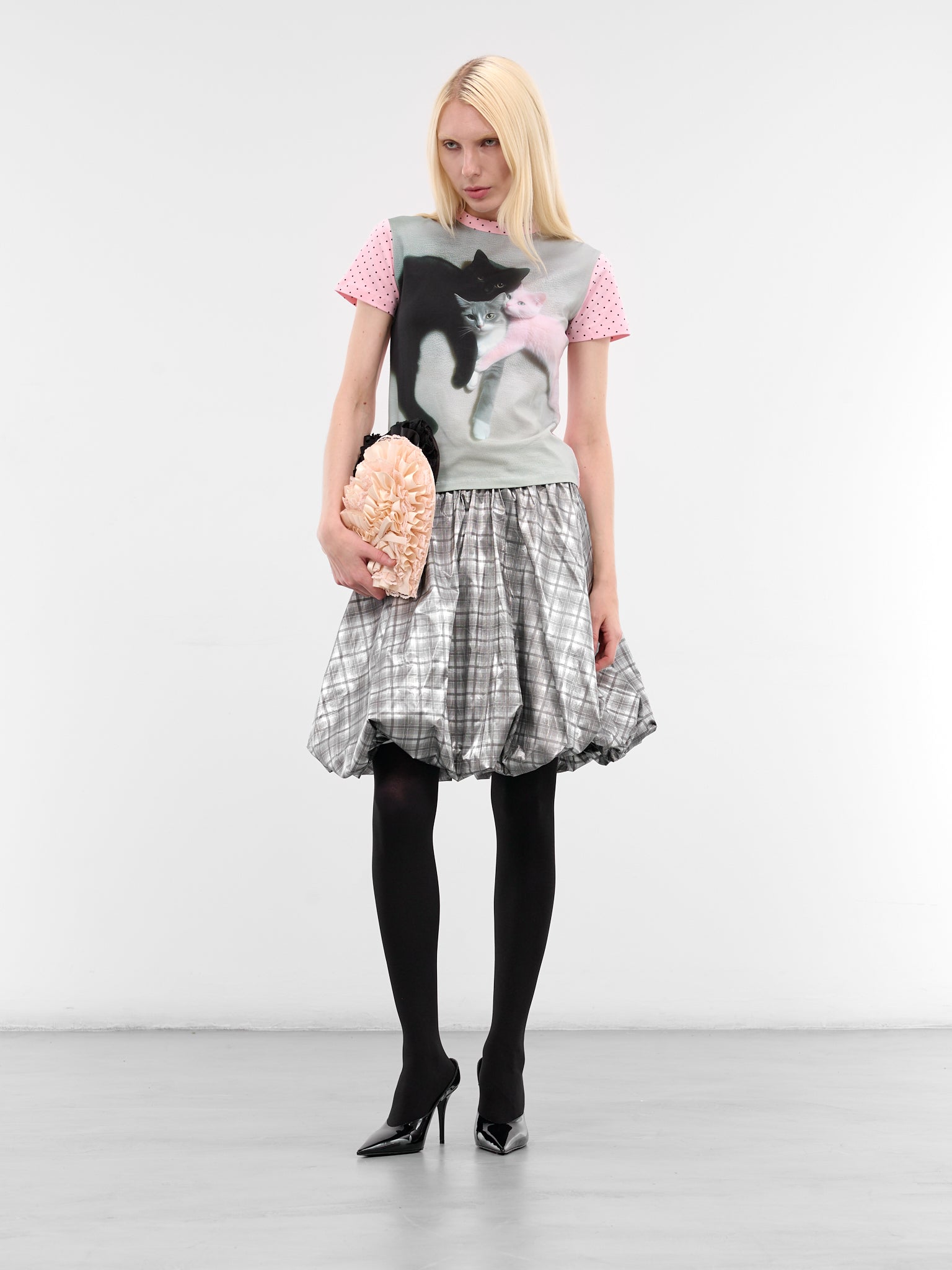 Reflective Check Melo Puff Skirt (0023-REFLECTIVE-CHECK)