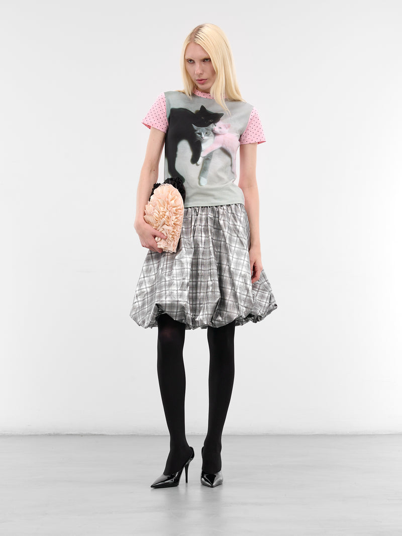 Reflective Check Melo Puff Skirt (0023-REFLECTIVE-CHECK)