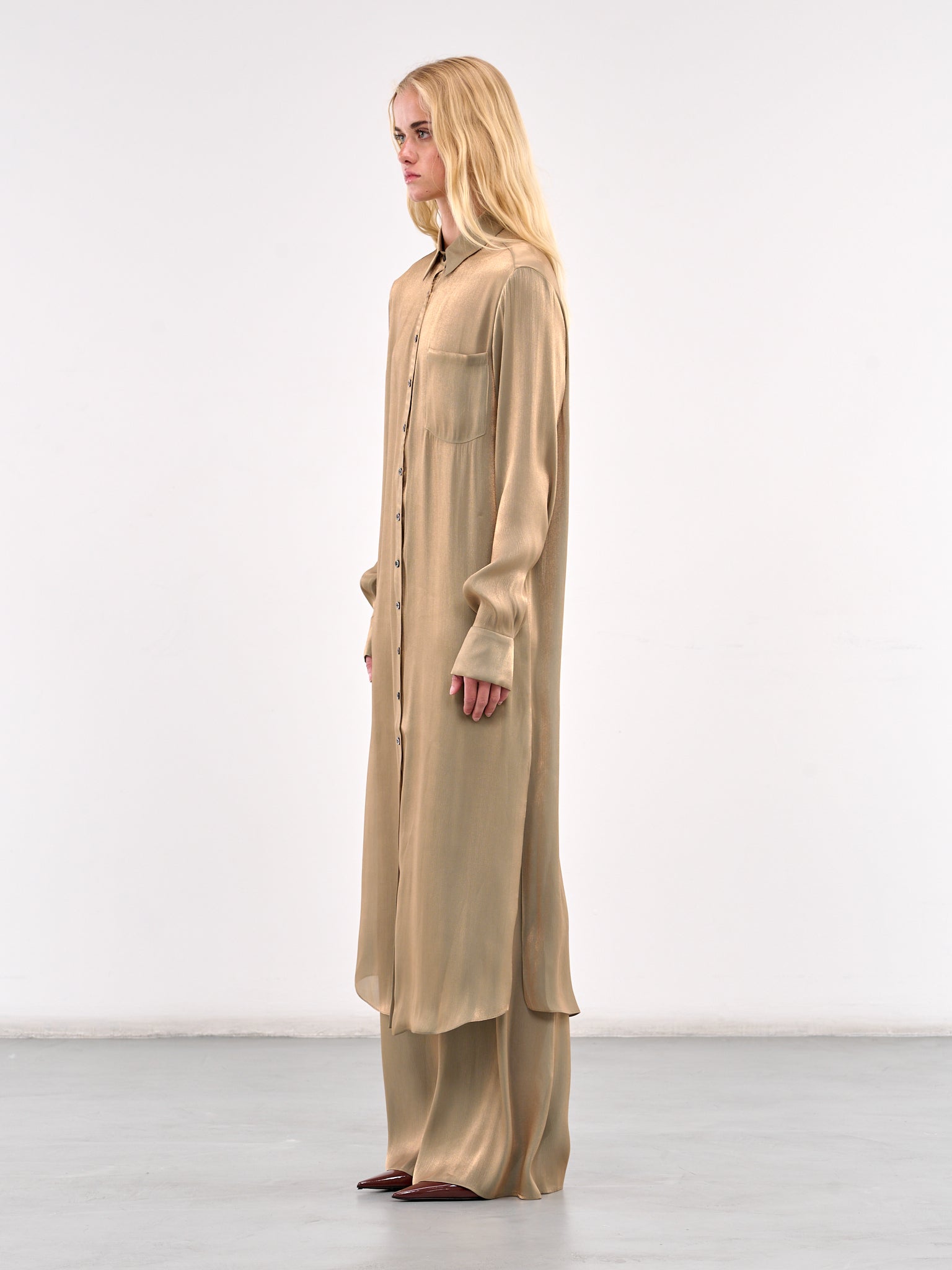 Maxi Shirt Dress (#003138-147-OLIVE-OIL)
