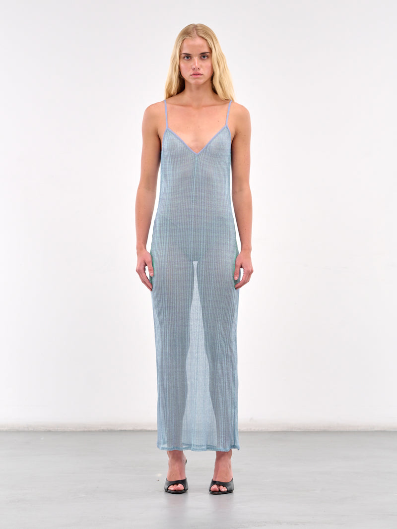 Knit Maxi Dress (#003186-180-AQUAMARINE)