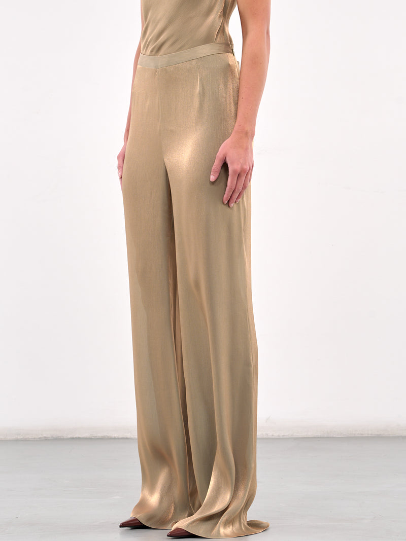 High Waist Trousers (#005085-147-OLIVE-OIL)