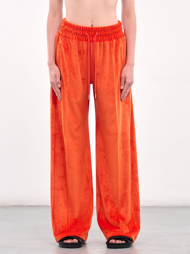 Velour Track Pants (#005096-204-BLOOD-ORANGE)