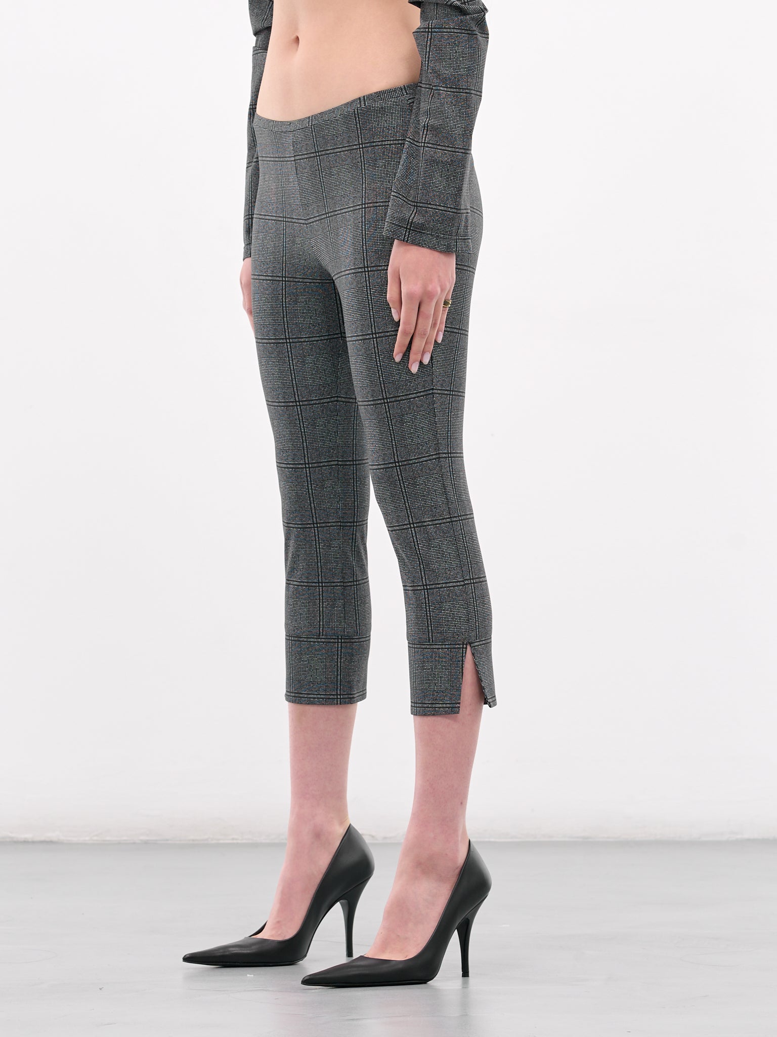 Gray Glen Check Capri Pants (#005098-233-GC-GLEN-CHECK)