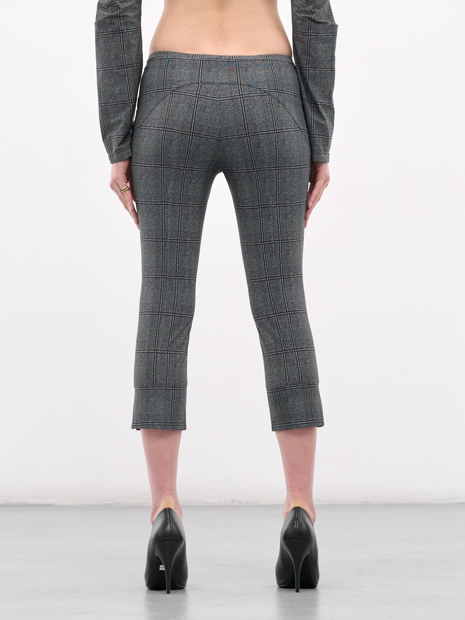 Gray Glen Check Capri Pants (#005098-233-GC-GLEN-CHECK)