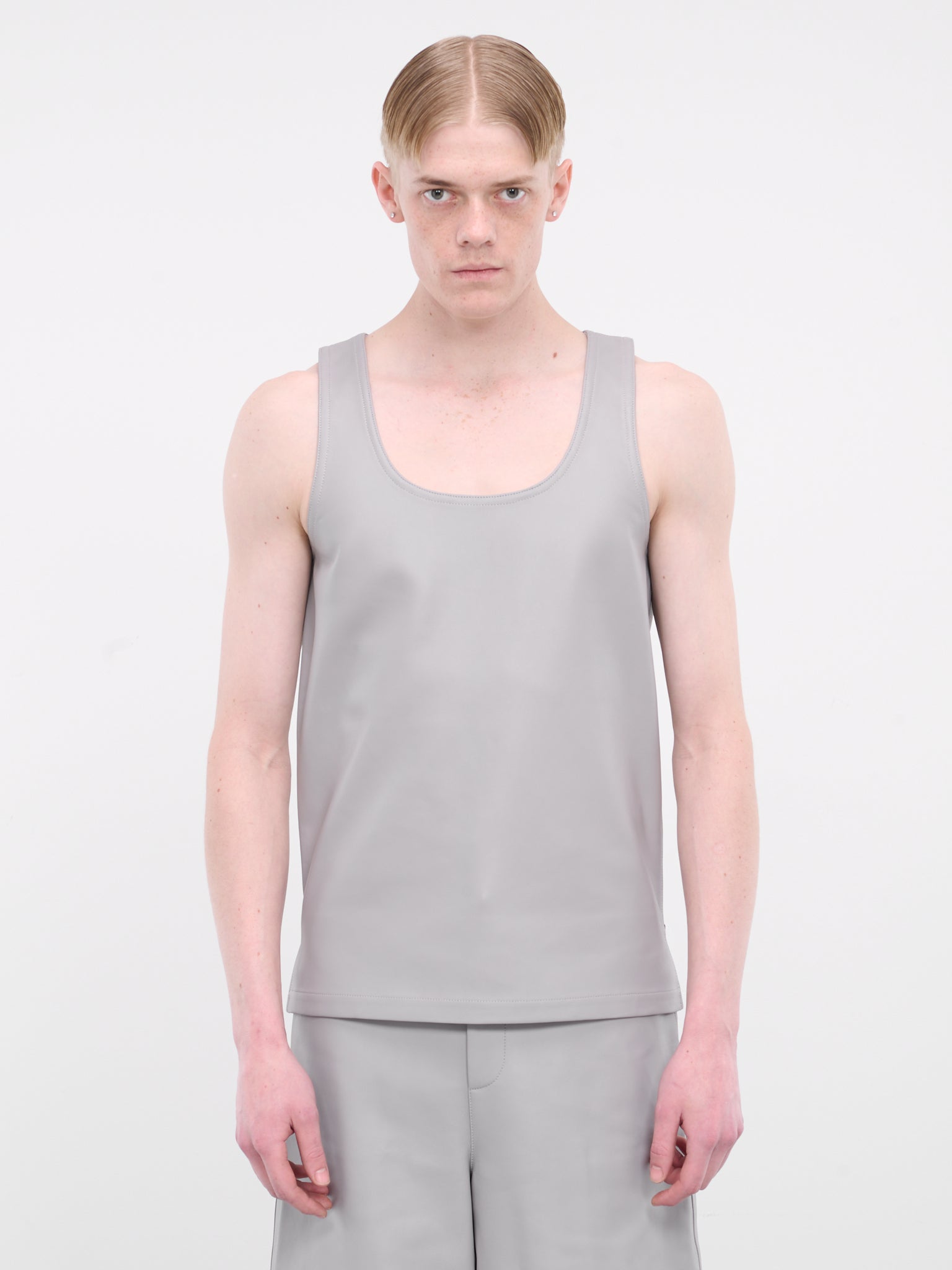 Leather Tank Top (006-06G-GREY)