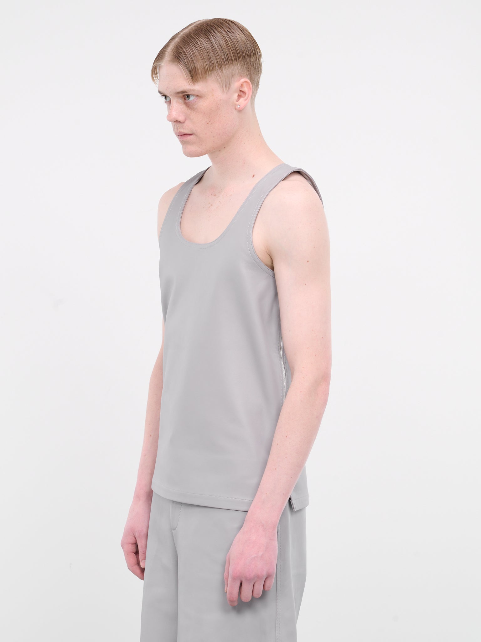 Leather Tank Top (006-06G-GREY)