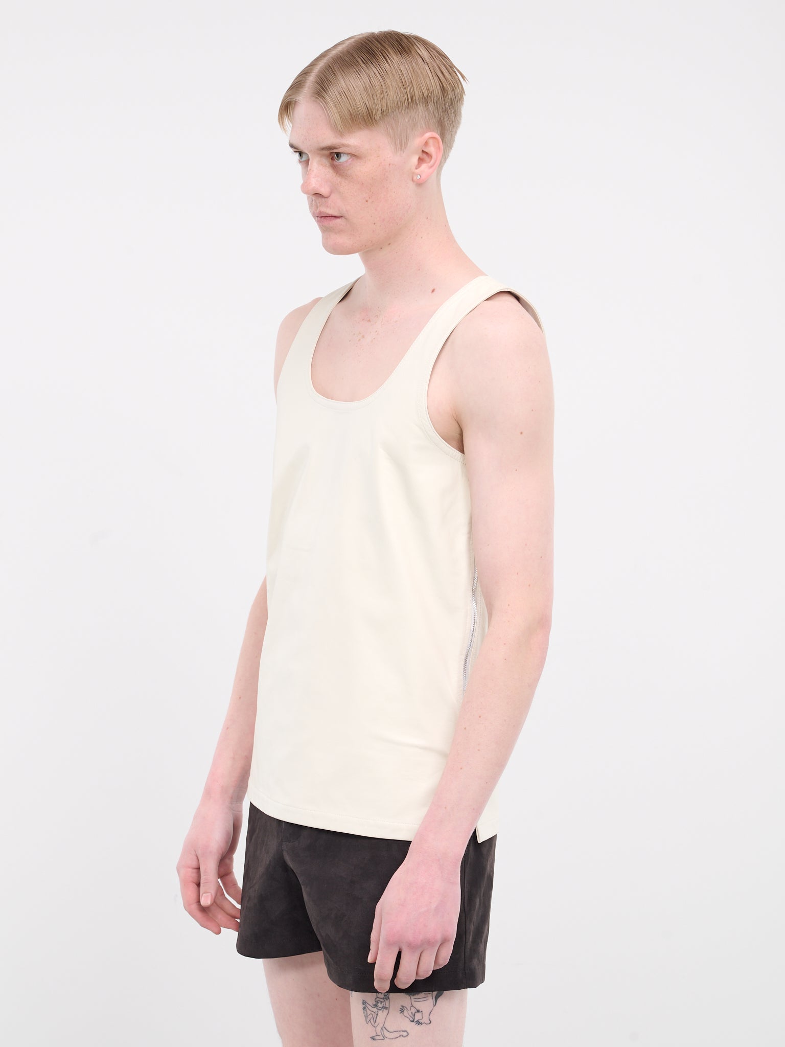 Leather Tank Top (006-06W-OFF-WHITE)