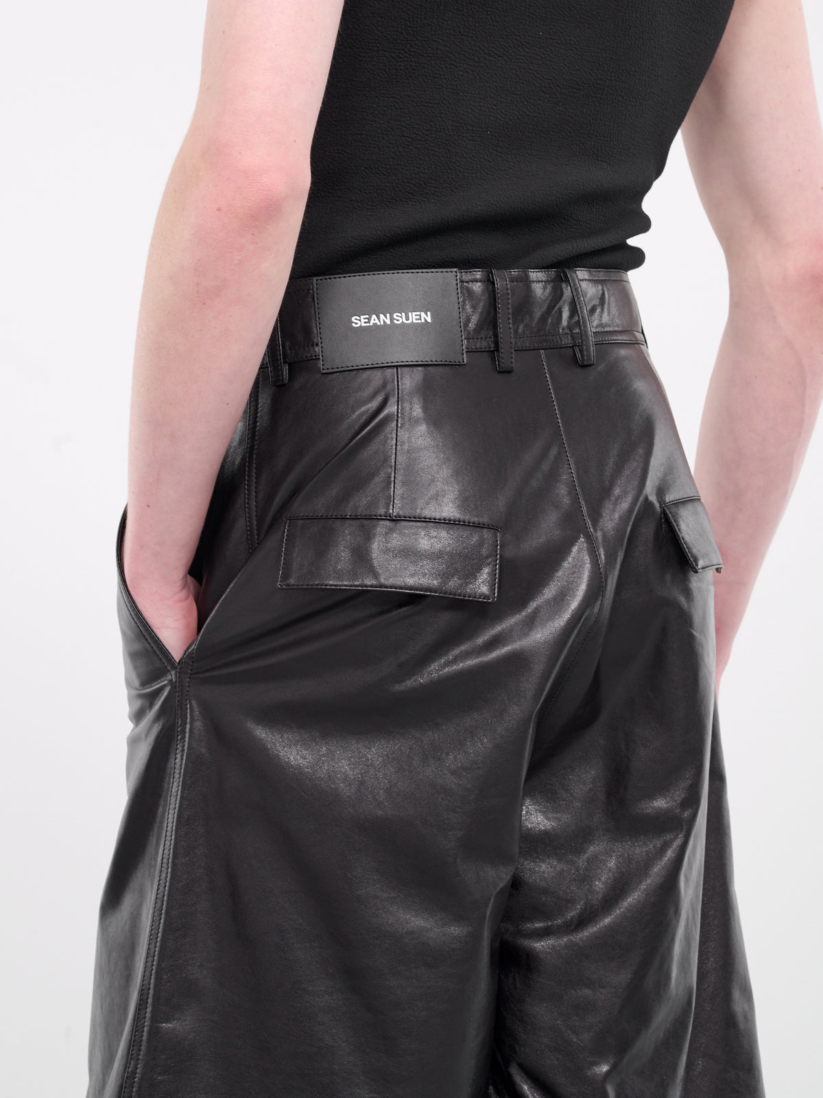 Leather Shorts (008-20B-BLACK)