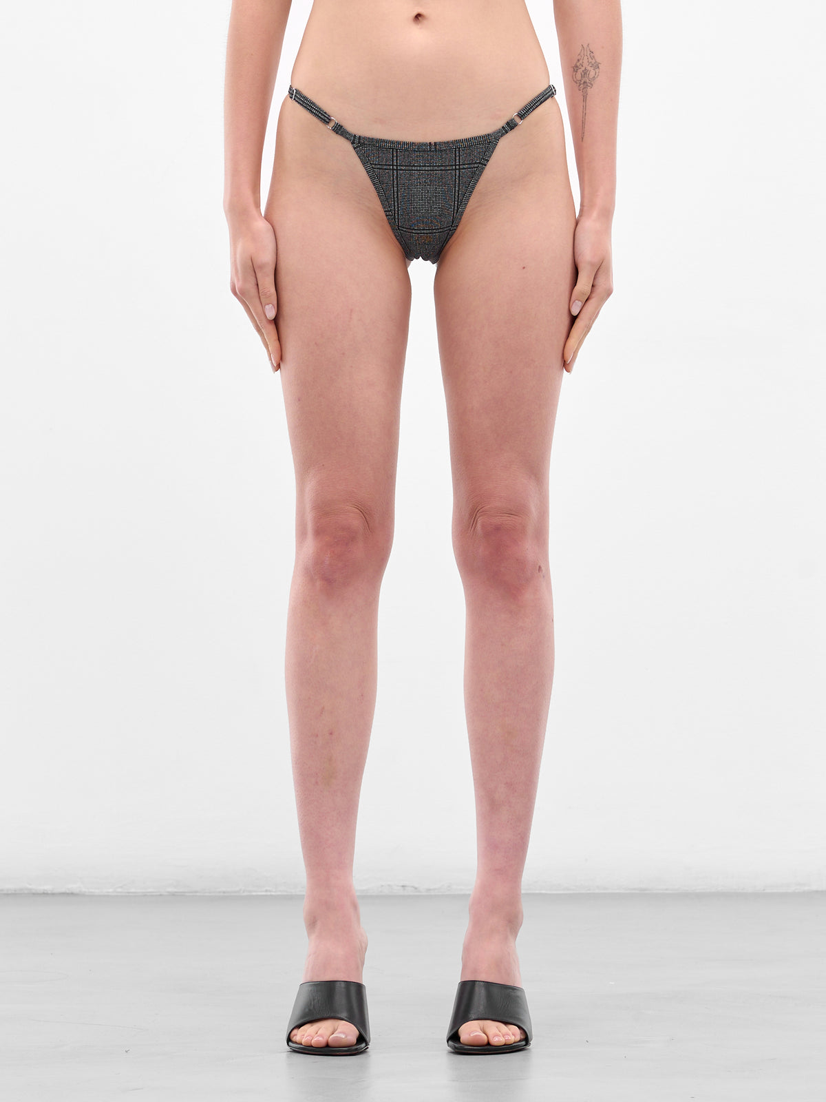 Gray Glen Check Bikini Bottom (#008041-233-GC-GLEN-CHECK)