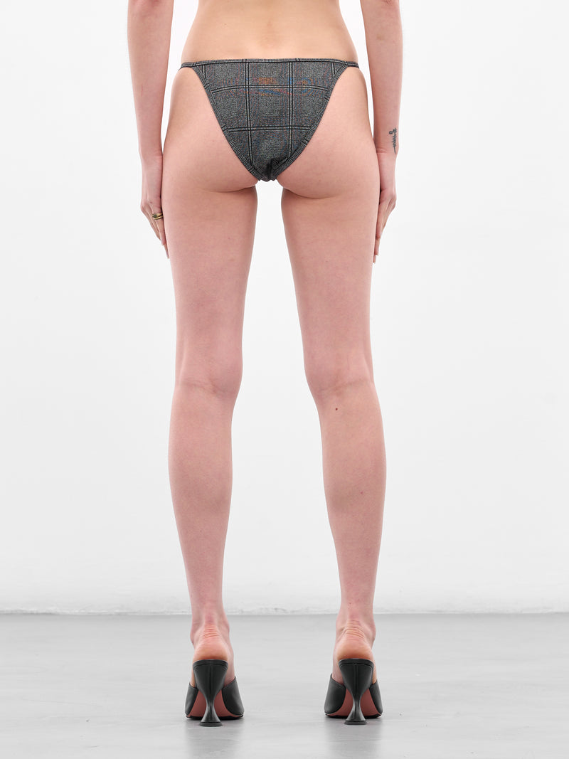 Gray Glen Check Bikini Bottom (#008041-233-GC-GLEN-CHECK)