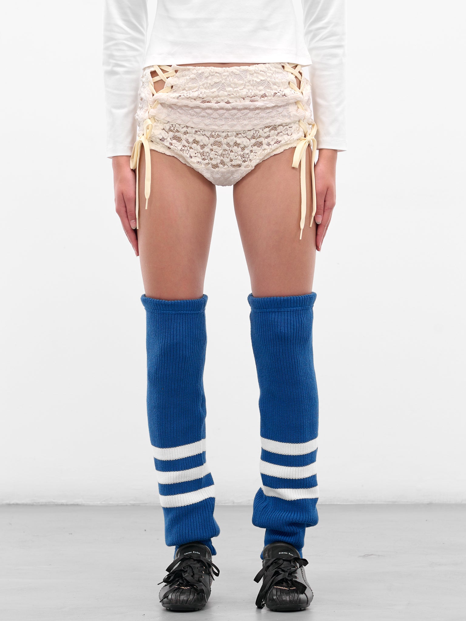 Blue Striped Hockey Rib Warmers (00AC05-BLUE)