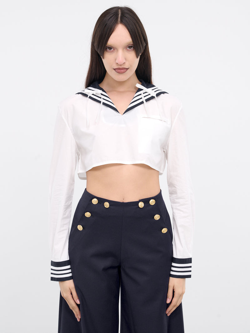 Sailor Mini Top (00BL01-WHITE-NAVY-BLUE)