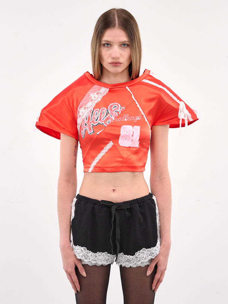 Football Shoulder Pads Tee (00T35-RED)