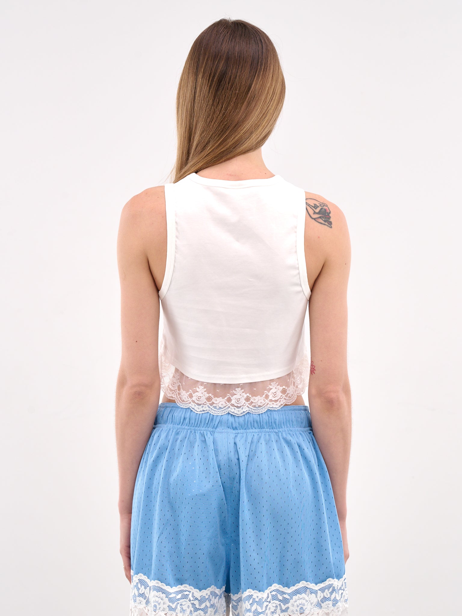 Mao Mao Lace Hem Tank (00T40-MAOMAO-WHITE)