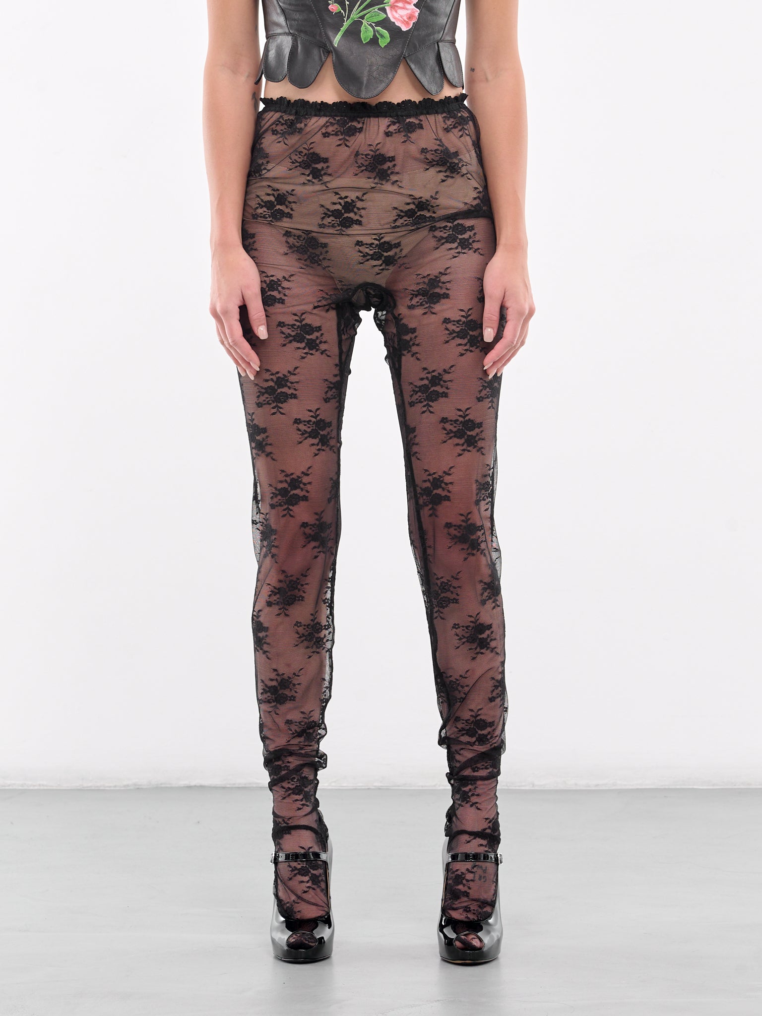 Lace Leggings (00TR08BK-BLACK)