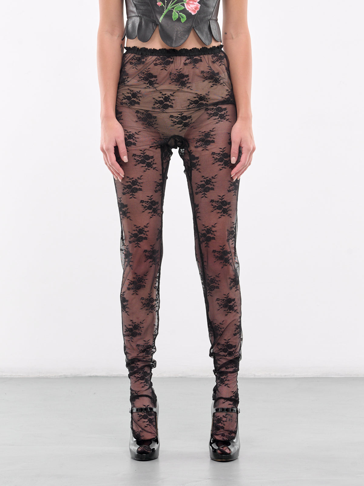 Lace Leggings (00TR08BK-BLACK)