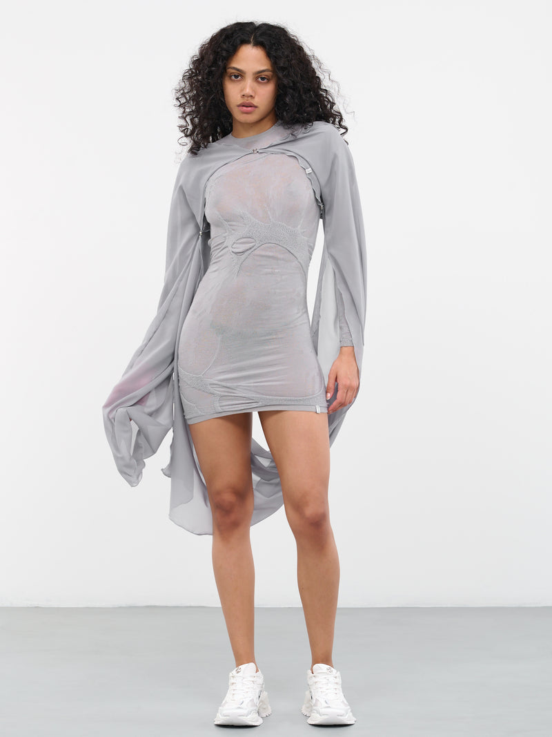 Ruched Knit Bolero Sleeves (01-11-01-06-01-GREY)