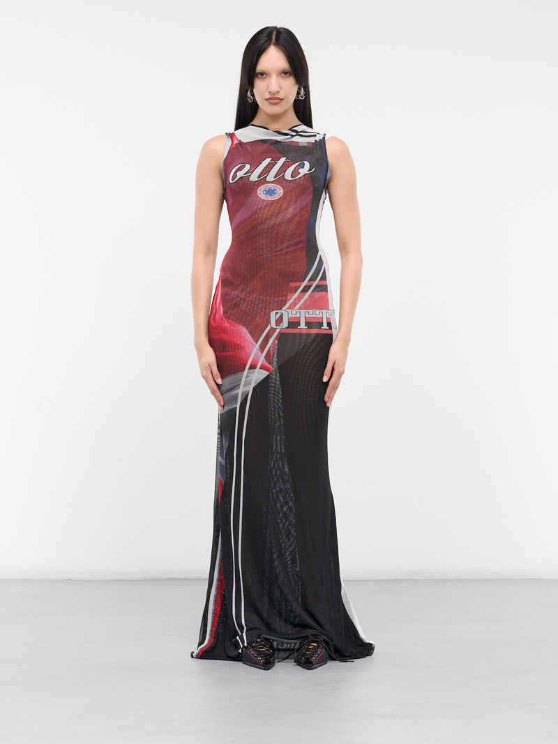 Ottolinger Off-White Mermaid Suit Pinstripe Maxi Skirt