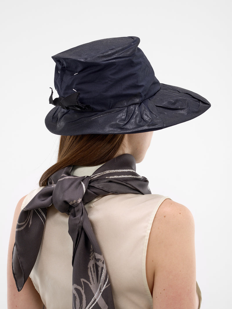 Foil Bow Wide Brim Hat (S51TC0056-M35783-524-BLUE)