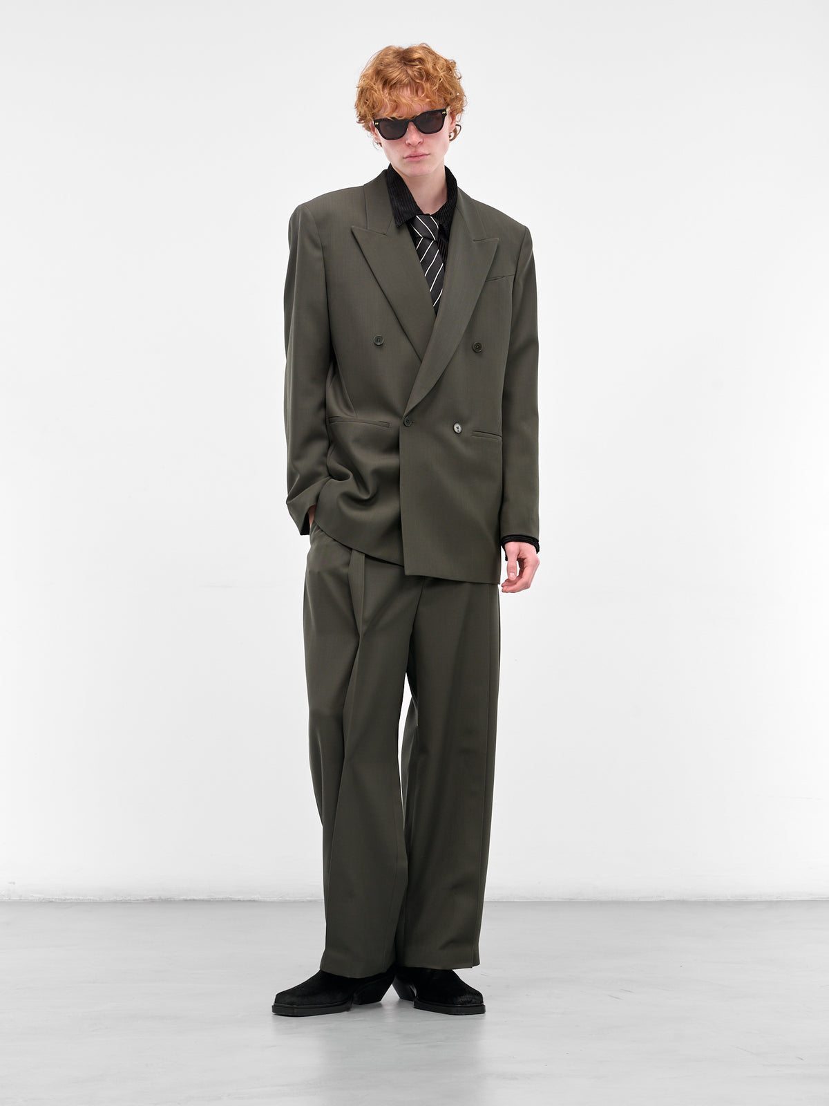 Black Pinstripe Tie (1600-T735-PINSTRIPES)