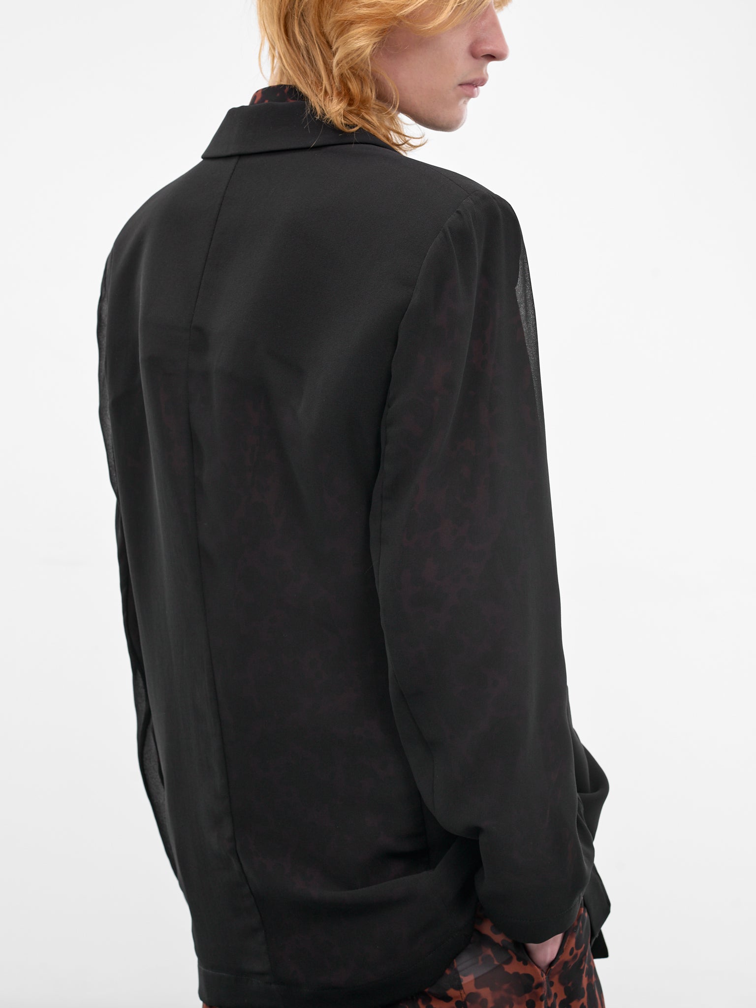 LOUIS GABRIEL NOUCHI Semi-Sheer Double-Breasted Blazer | H.Lorenzo - detail 1