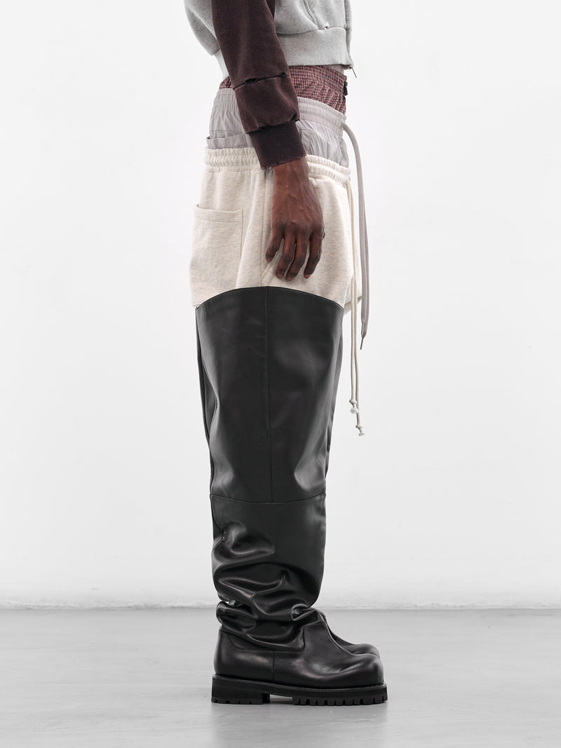 Black Leather Wide Thigh Boots (PIS26SSMA06-BLACK)