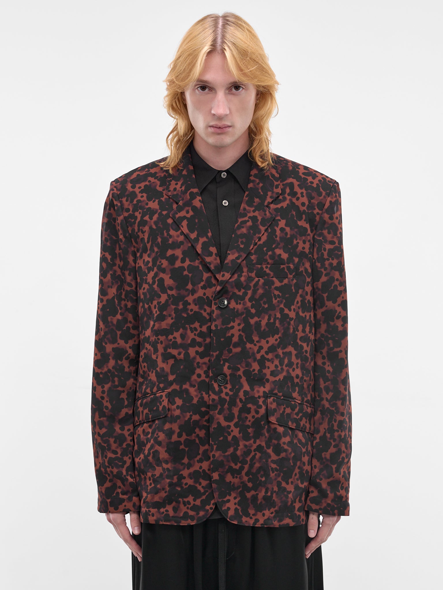 LOUIS GABRIEL NOUCHI Abstract Semi-Sheer Blazer | H.Lorenzo - front